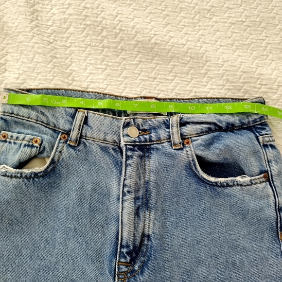 ZARA high Rise Full Length Straight Leg Jeans Sz 6 - Picture 8 of 10
